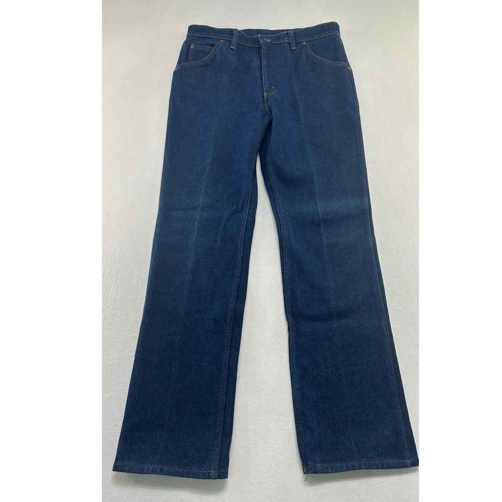 Sheplers‎ Vintage Western Jeans Mens 33x32 Dark Wash Straight Leg Denim Blue
